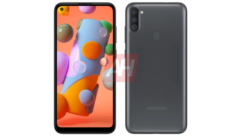Giá rẻ mà được trang bị nhiều chi tiết ấn tượng quá! Galaxy A11 lộ ảnh render với màn hình nốt ruồi, 3 camera sau