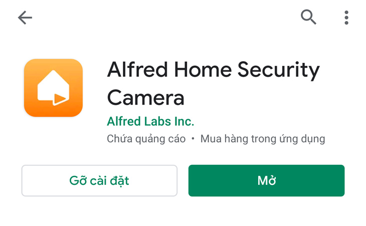 Mẹo biến chiếc điện thoại cũ thành camera giám sát trong nhà > Bước 1: Tải ứng dụng Alfred.