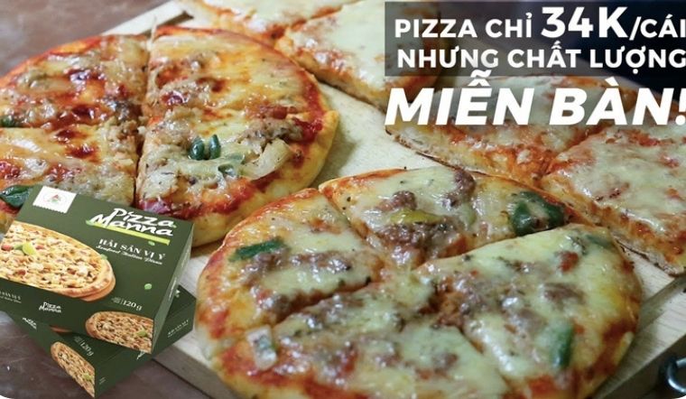 Review pizza giá rẻ Bách Hóa XANH bán - Chỉ mất 8 phút là có pizza thơm ngon