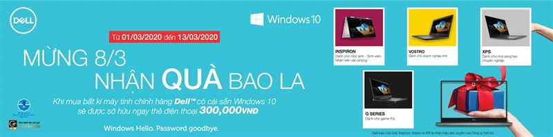 Mua laptop Dell tặng thẻ cào