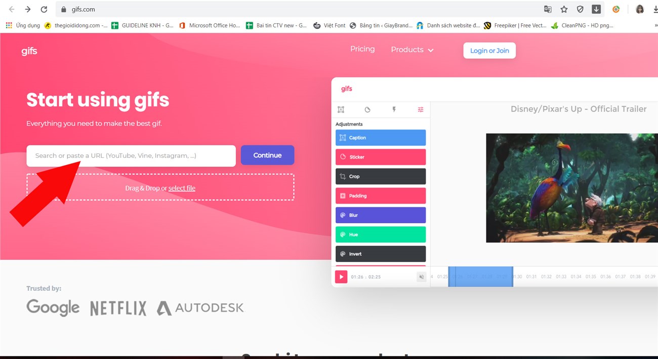 Dán URL Youtube