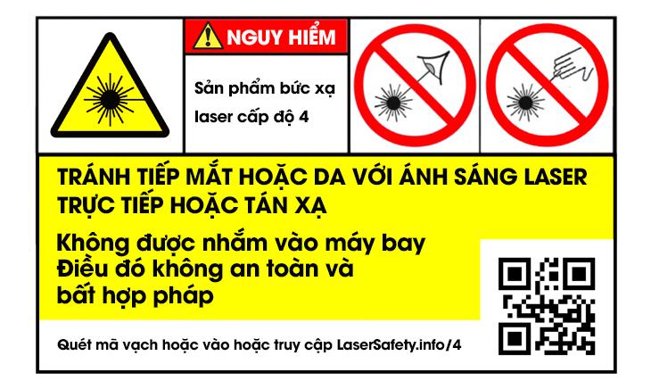 Nhãn cảnh báo laser cấp độ 4