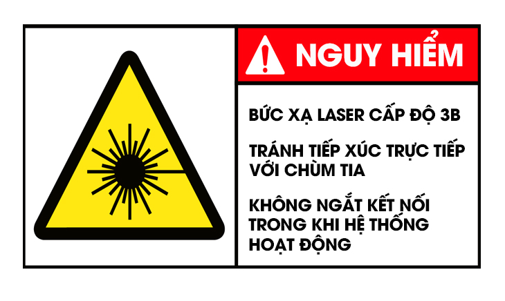 Nhãn cảnh báo laser cấp độ 3B