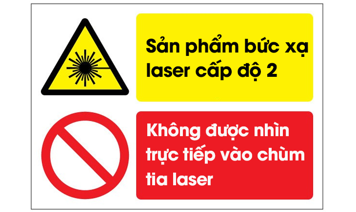 Nhãn cảnh báo laser cấp độ 2