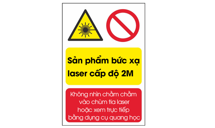 Nhãn cảnh báo laser cấp độ 2M