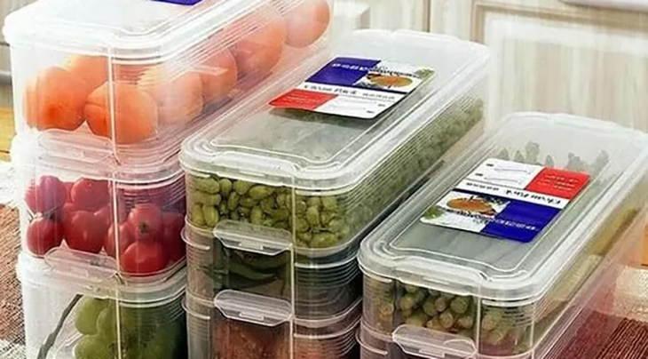 Why should we use plastic food containers in the freezer?