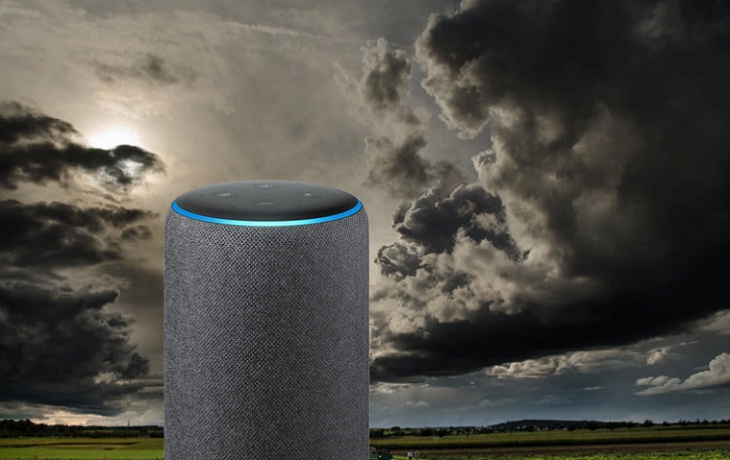 Amazon Alexa có thể thông báo cho người dùng biết khi nào có thời tiết xấu, thiên tai xảy ra > Loa Amazon Alexa thông báo thời tiết xấu