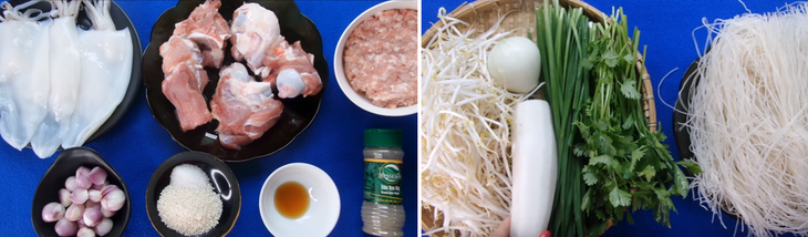 Nguyên liệu làm hủ tiếu mực Nguyên liệu làm hủ tiếu mực