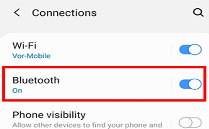 Bước 3: Bật Bluetooth trên thiết bị của bạn lên