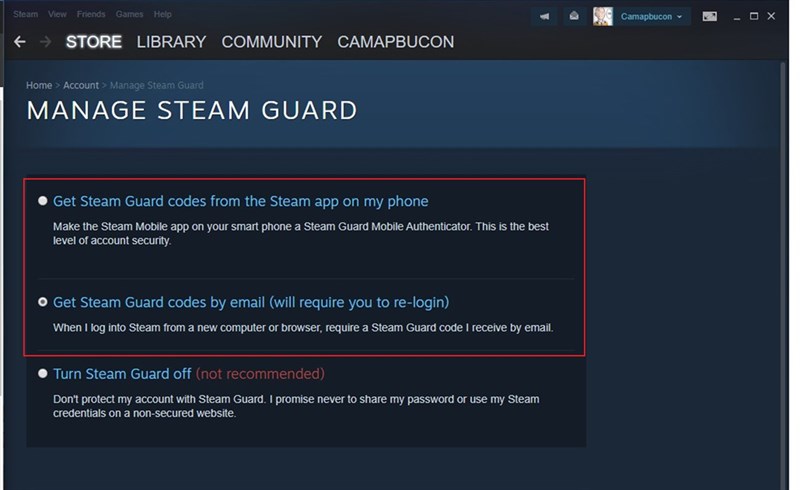 how to enable steam guard pc