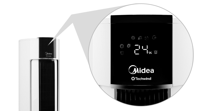 Màn hình hiển thị rõ ràng - Quạt điều hòa Midea AC120-18AR