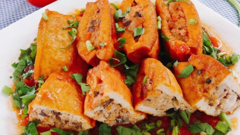 Ms. Trang shares how to make tofu stuffed with meat simple and easy to eat