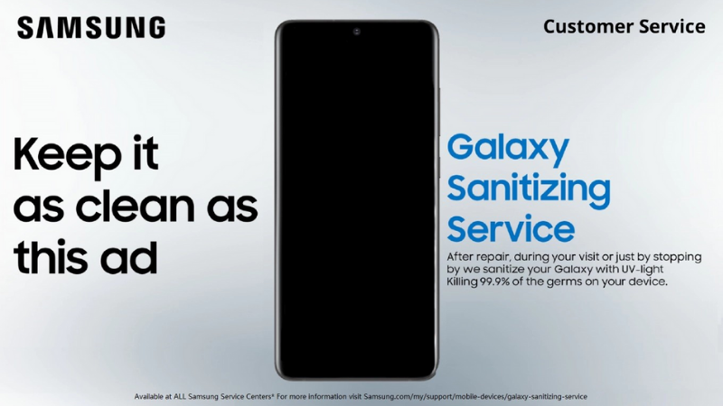 Samsung cho ra mắt dịch vụ hỗ trợ vệ sinh miễn phí điện thoại Galaxy bằng tia UV Samsung cho ra mắt dịch vụ hỗ trợ vệ sinh miễn phí điện thoại Galaxy bằng tia UV