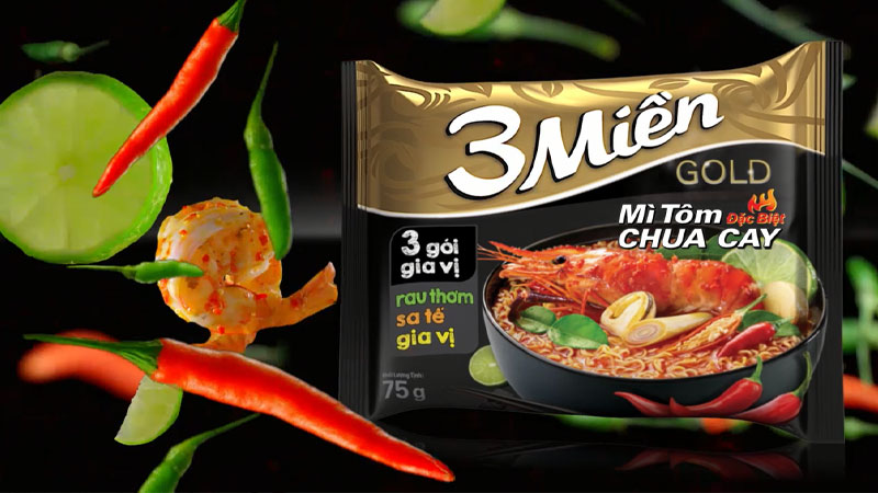 Mì 3 Miền tôm chua cay