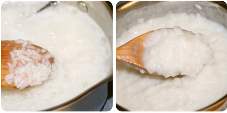 Bước 1 Chế biến gạo Bánh tráng cuộn cơm sữa dừa xoài