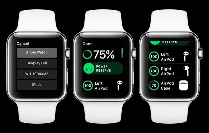Kiểm tra thời lượng pin của Airpods từ Apple Watch