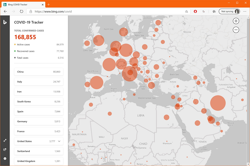 Microsoft ra mắt công cụ theo dõi Covid-19 miễn phí