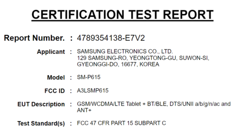 Galaxy Tab S6 Lite vừa đạt được chứng nhận từ cơ quan FCC