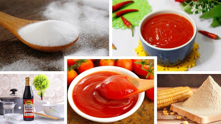 Nguyên liệu thực hiện nước oi của món bánh