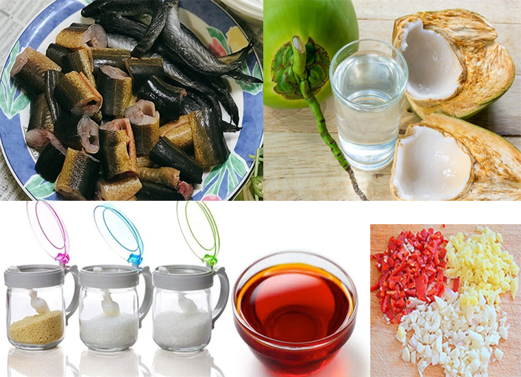 Cách chọn lươn ngon và cách sơ chế lươn sạch, không nhớt, không tanh > Chuẩn bị nguyên liệu lươn om sả ớt