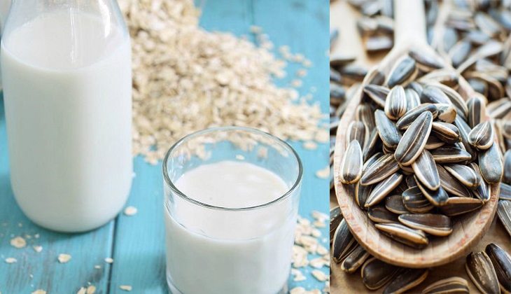 9 công thức nấu sữa hạt đơn giản nhanh chóng cho người bận rộn > Sữa hướng dương và yến mạch