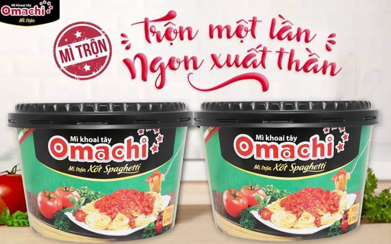 Mì trộn Omachi xốt Spaghetti