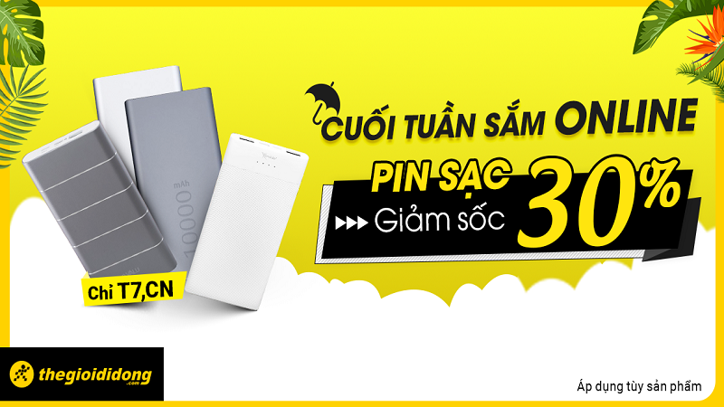Khuyễn mãi sạc dự phòng cuối tuần