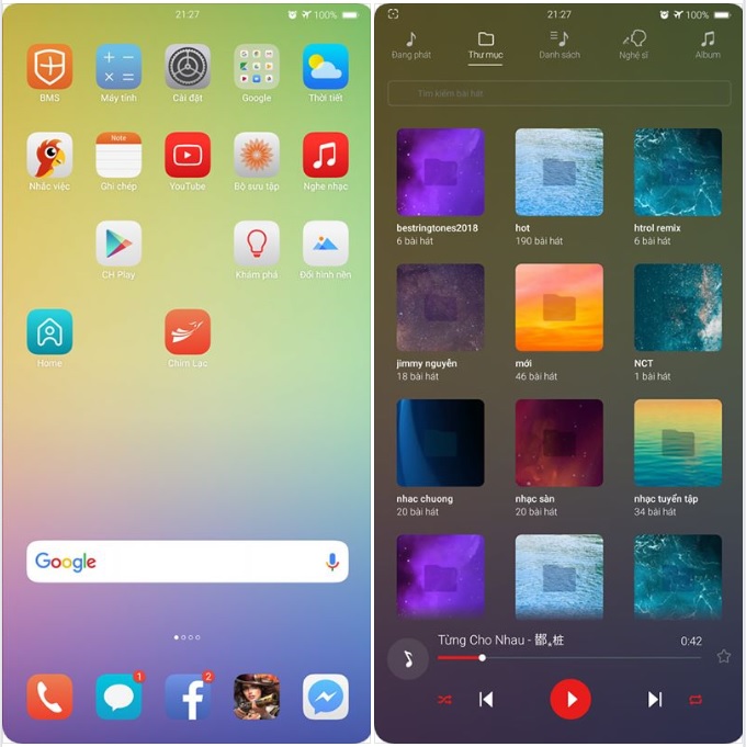 Giao diện BOS 4.0 Beta trên Bphone của người dùng Giao diện BOS 4.0 Beta trên Bphone của người dùng