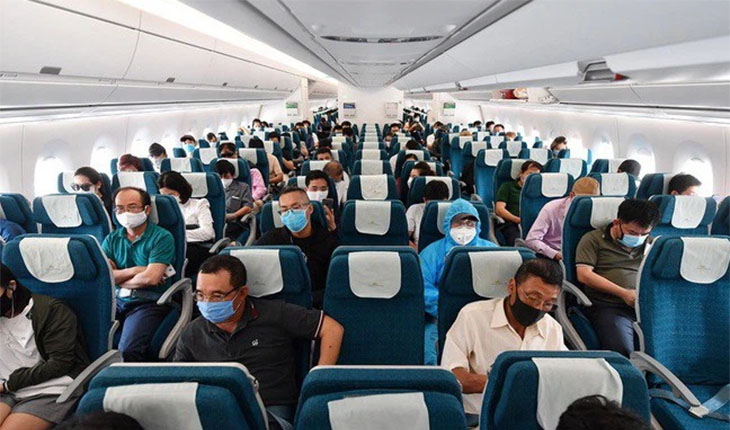 Maintain safe distance when seated on the plane