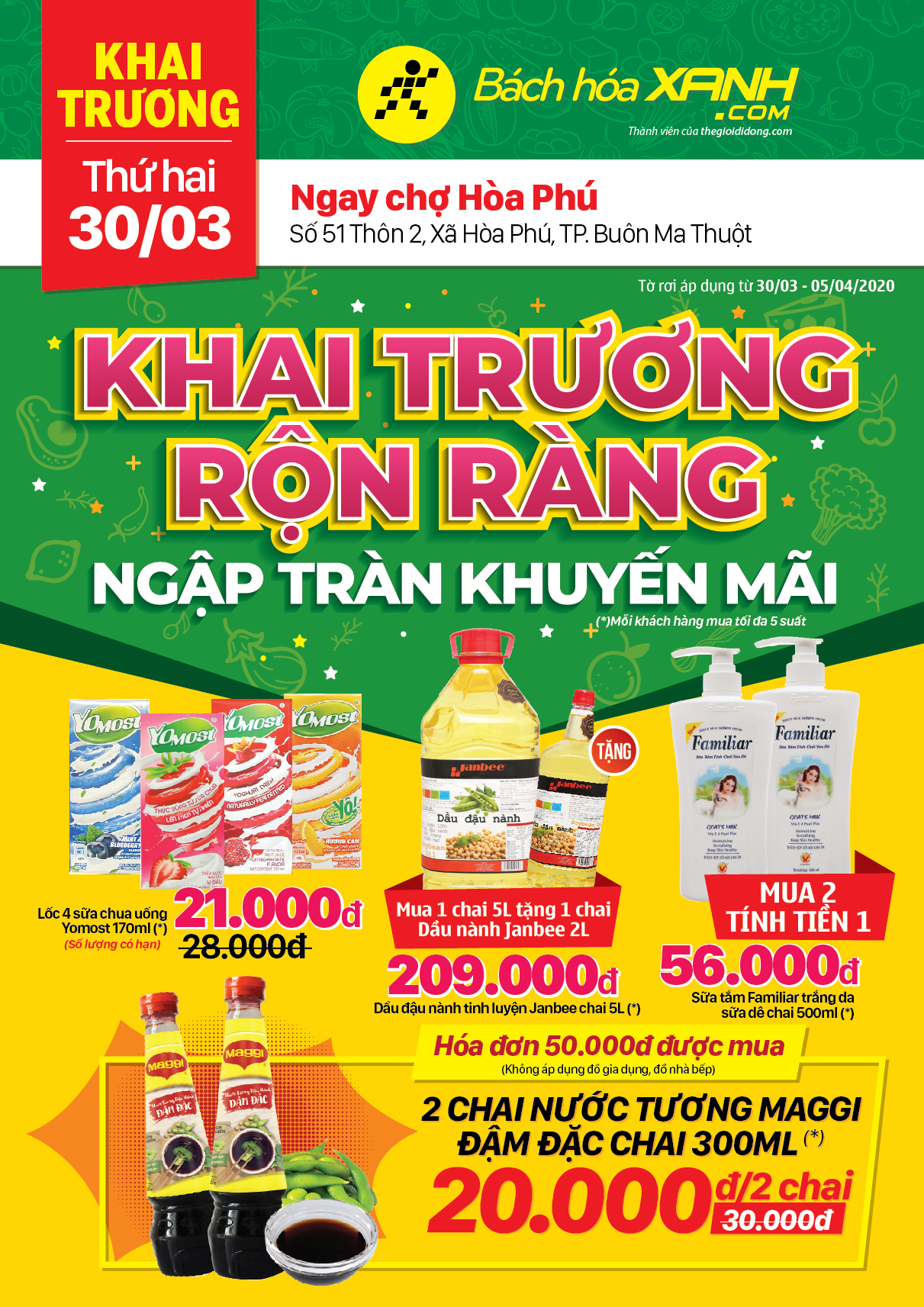 Cửa hàng Bách hoá XANH tại Chợ Hoà Phú, Buôn Ma Thuột Cửa hàng Bách hoá XANH tại Chợ Hoà Phú, Buôn Ma Thuột