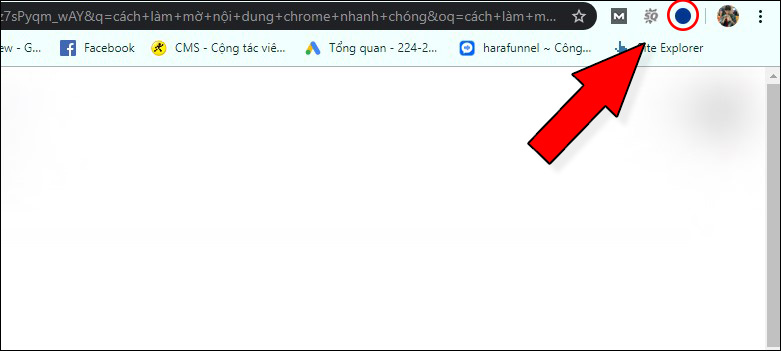 Cách làm mờ nhanh nội dung trang web trên trình duyệt Chrome > Bật chế độ làm mờ bằng cách nhấn vào biểu tượng của công cụ