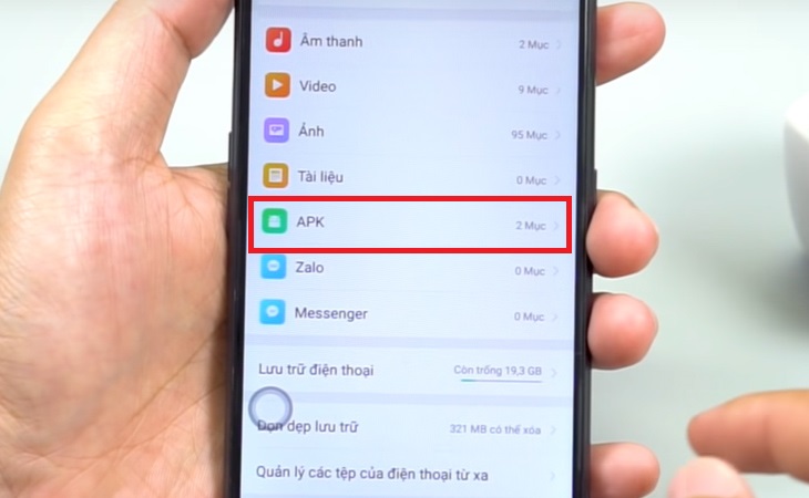 Bước 3: Vào quản lí tệp tin đã tải, mở file APK vừa tải về, kích hoạt vào máy 