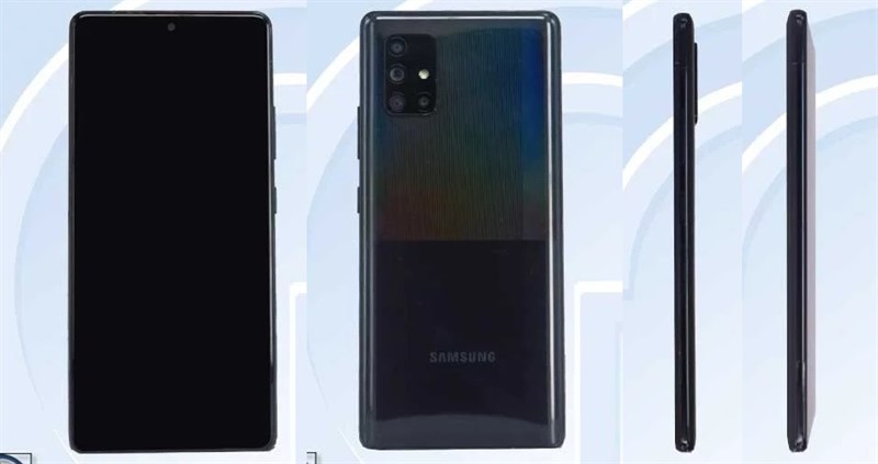 Galaxy A71 5G xuất hiện rồi này, màn hình nốt ruồi, 4 camera sau, vân tay dưới màn hình