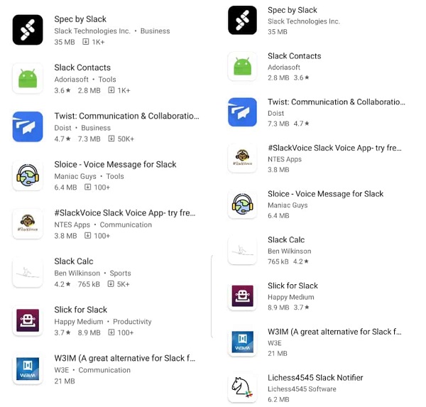 Google Play mới cập nhật hiển thị số lượt tải ngay trong trang kết quả tìm kiếm, từ nay bạn đỡ phải mắc công lui ra lui vào nha