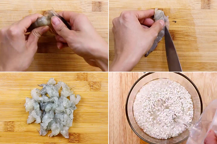 Cách nấu cháo tôm hạt sen