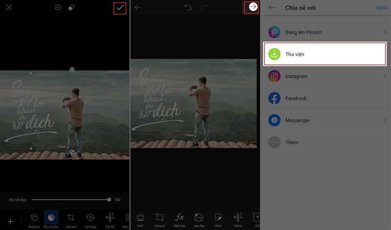 Cách chế ảnh sau này gặp lại khi hết dịch bằng Picsart