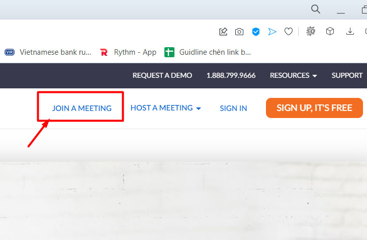 Hướng dẫn cài đặt và sử dụng Zoom họp trực tuyến trên điện thoại, PC > Chọn Join a meeting