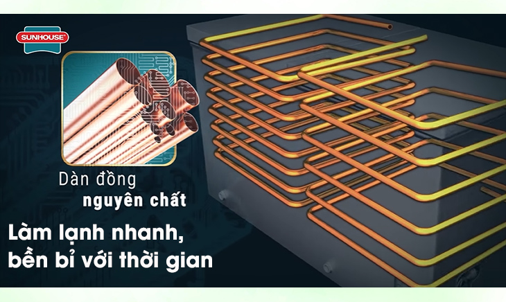 Làm lạnh nhanh, bền bỉ hơn với dàn lạnh bằng đồng nguyên chất