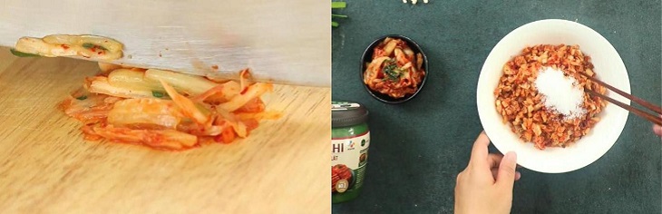 Bước 1 Sơ chế kim chi Bánh xèo kim chi hải sản Hàn Quốc