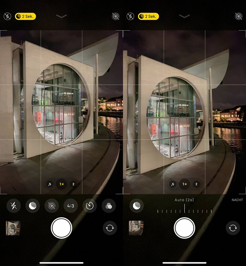 Cách sử dụng các tính năng chụp ảnh thông minh trên iPhone 11 Pro Max > Chế độ chụp đêm