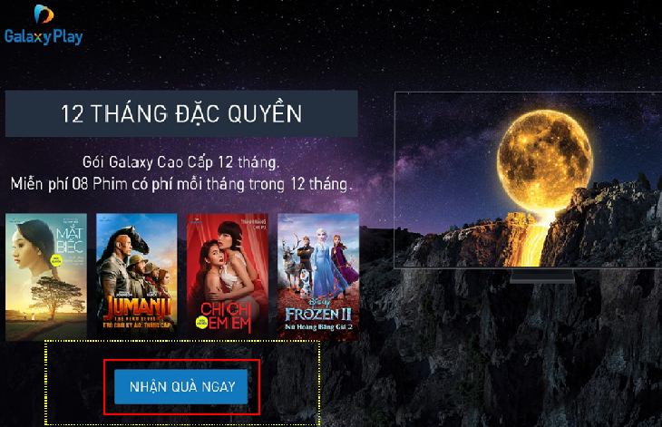 Nhận quà tặng gói ưu đãi Galaxy Play