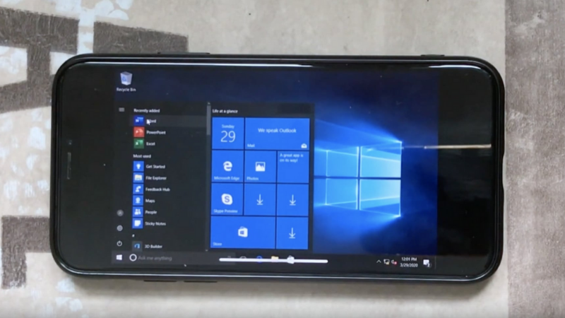 iPhone X chạy Windows 10 iPhone X chạy Windows 10