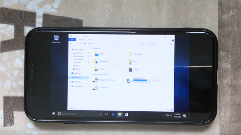 iPhone X chạy Windows 10 iPhone X chạy Windows 10