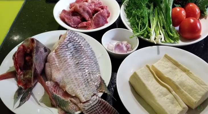 Nguyên liệu món ăn bún cá hà nội