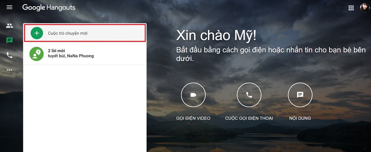 Sử dụng Hangouts Chat để trò chuyện 24/7