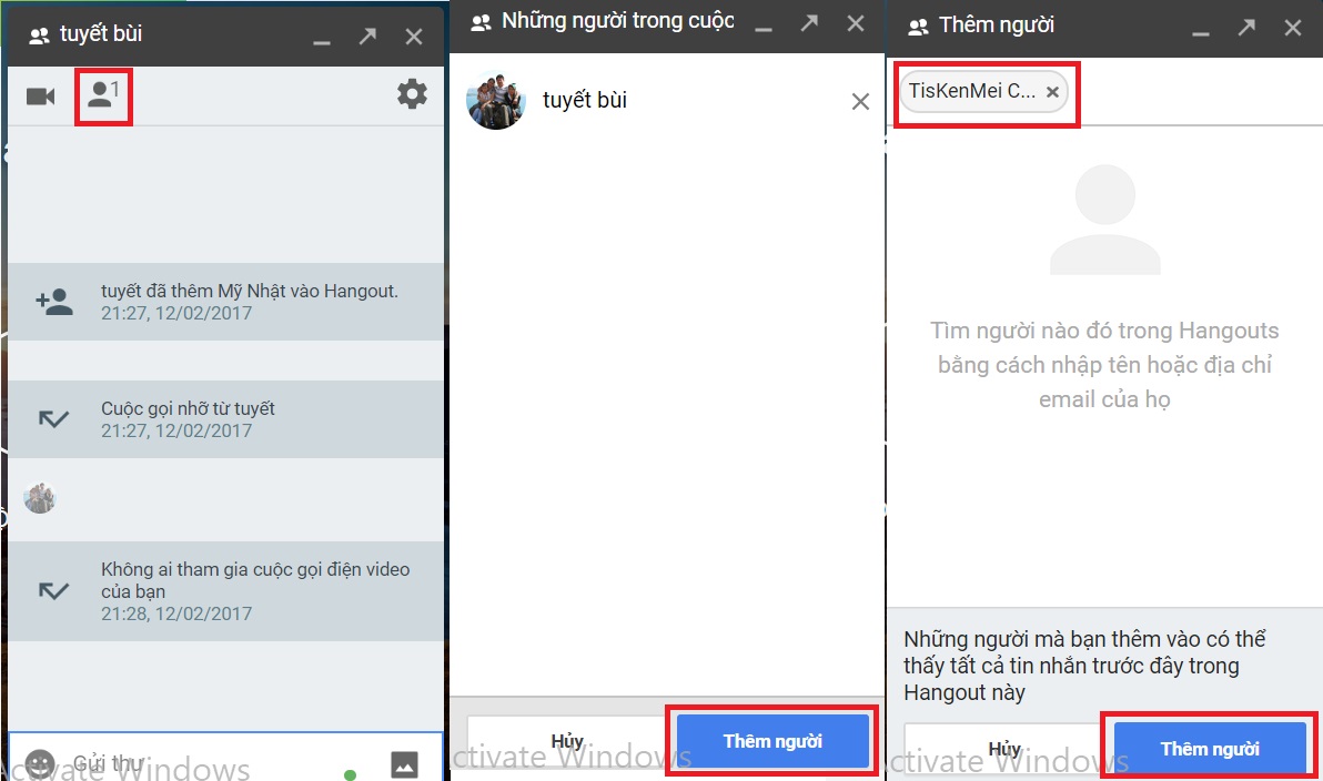 7 tùy chỉnh hữu ích trên Google Hangouts giúp bạn sử dụng hiệu quả hơn > Thêm người vào cuộc trò chuyện
