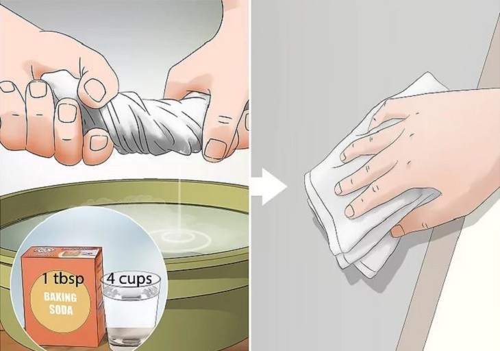 Hướng dẫn cách rã đông cho tủ đông đúng cách, đơn giản > Lau sạch bên trong tủ đông