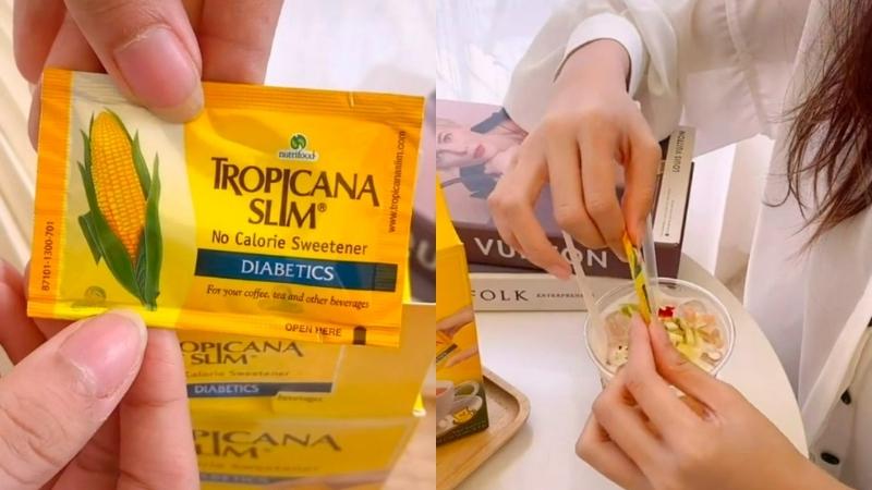 Đường ăn kiêng Tropicana Slim Diabetics có thể dùng nấu ăn hoặc pha nước uống