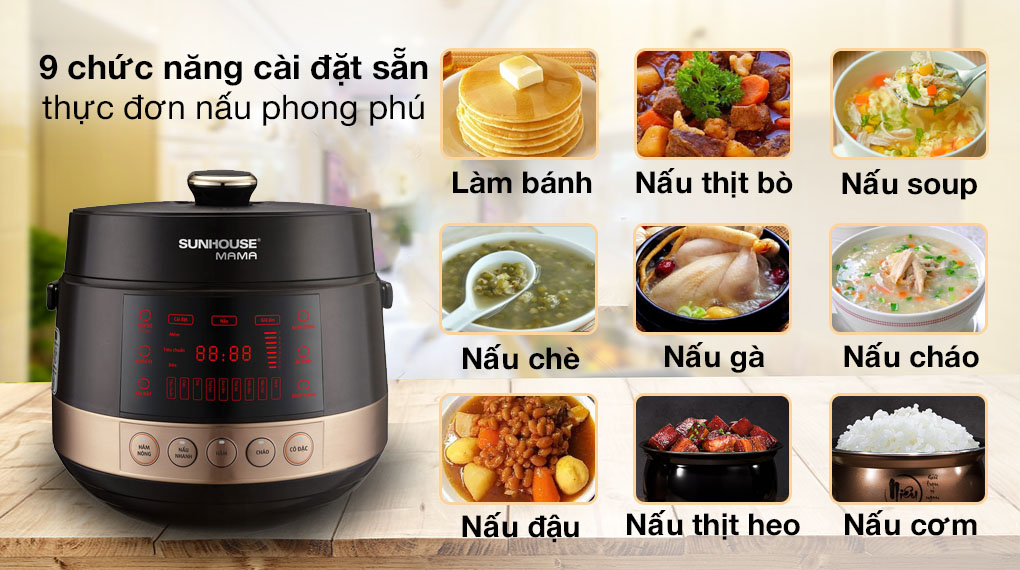 Nồi áp suất giúp bạn chế biến đa dạng món ăn