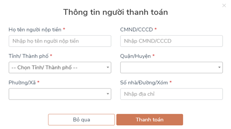 Nộp phạt giao thông tại nhà